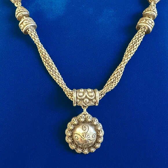 Brighton Double Strand Rondall Charm Necklace Retired in EUC - Picture 2 of 9